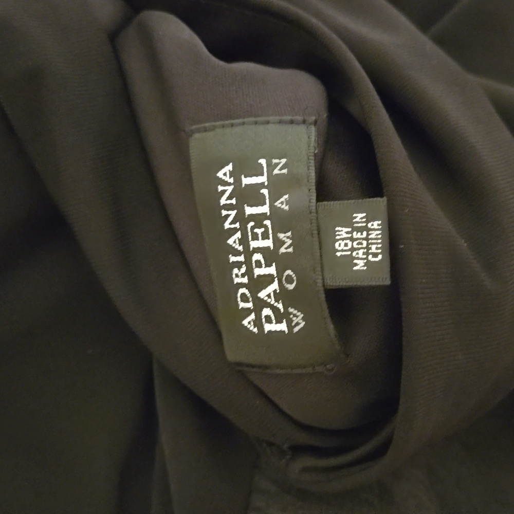 Adrianna Papell Women Black Cocktail Dress - Size 18W - Picture 5 of 5